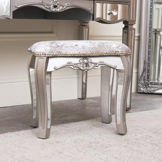  Mirrored Dressing Table Stool - Tiffany Range 