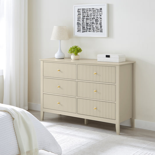  Large Chest of Drawers and Pair of Bedside Tables - Hales Taupe Range 