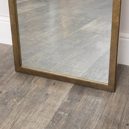 Large Bronze Framed Arched Wall & Leaner Mirror - 50cm x 180cm