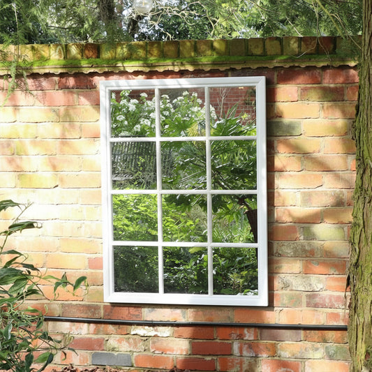  Large Matte White Window Mirror 130cm x 95cm 