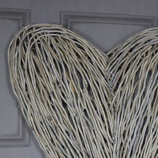  Extra Large Rustic Wicker Wall Mountable Heart 