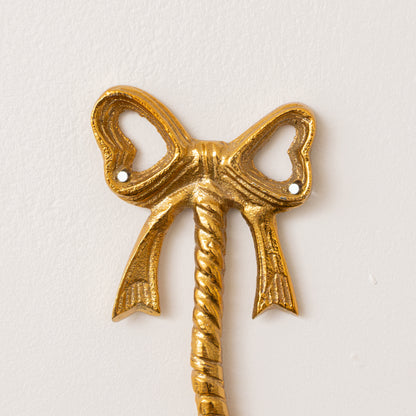 Metallic Gold Metal Bow Toilet Roll Holder