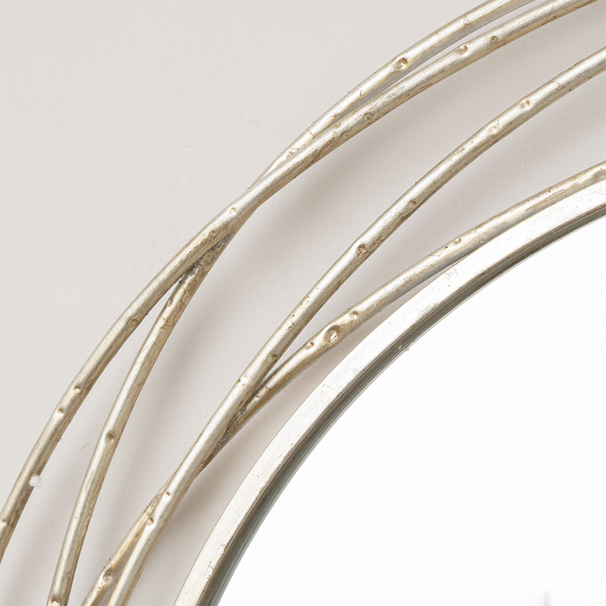 Large Round Champagne Swirl Mirror 92cm x 92cm