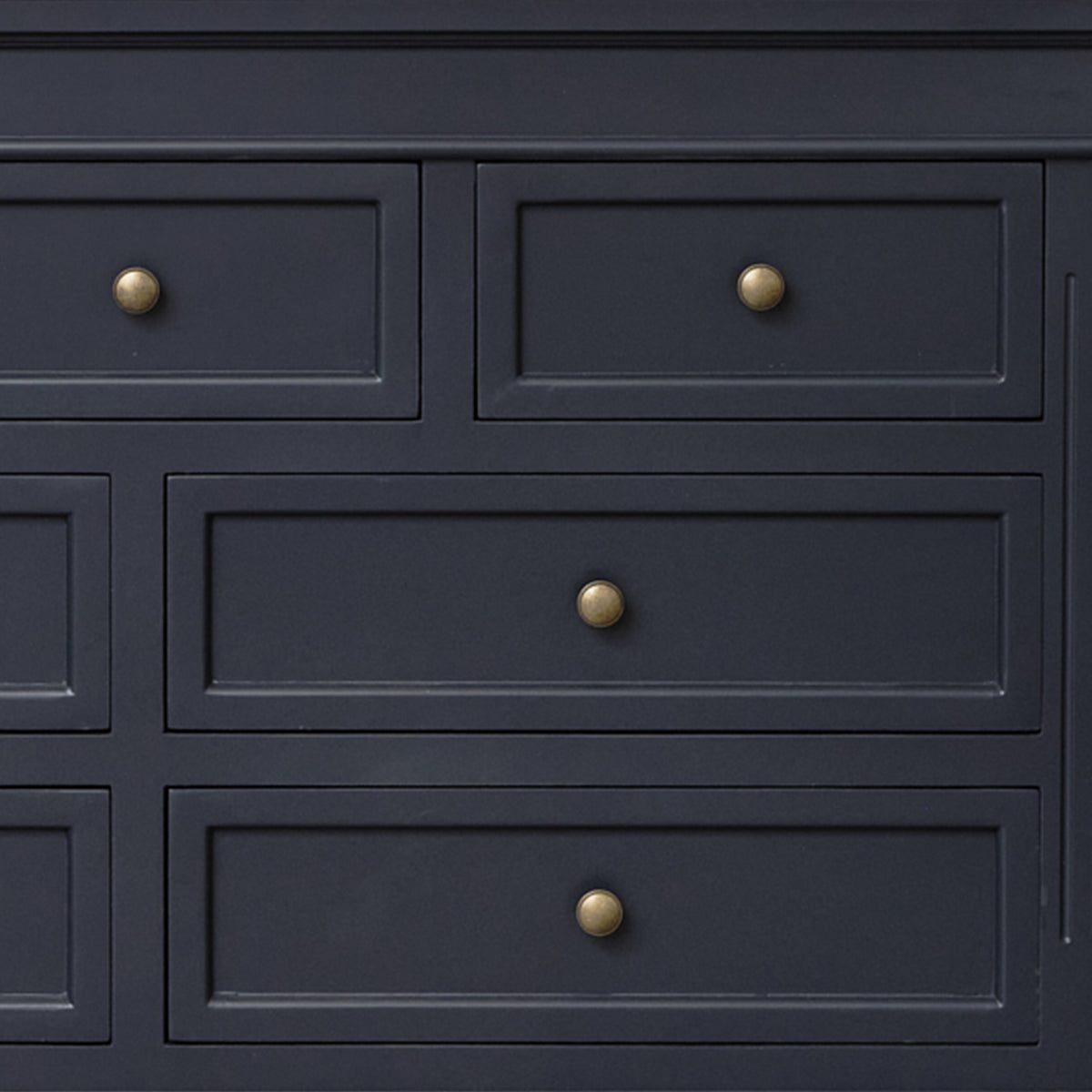 Large Navy Black 7 Drawer Chest of Drawers & Pair of Bedside Tables - Daventry Navy Black Range