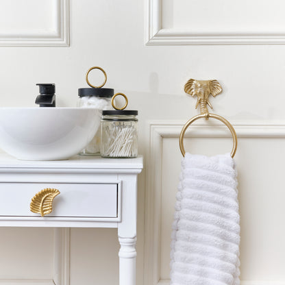 Metallic Gold Elephant Towel Ring