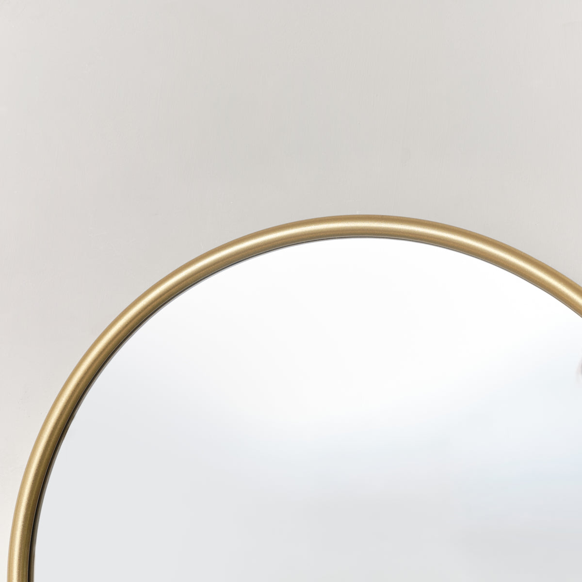 Round Gold Mirror With Jewellery Hooks - 50cm x 50cm