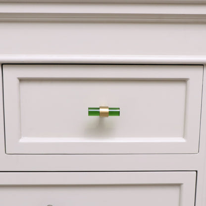 Gold & Green Acrylic T-Bar Shaped Drawer Handle