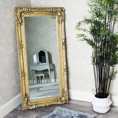 Large Ornate Gold Wall / Leaner Mirror - 78cm x 158cm
