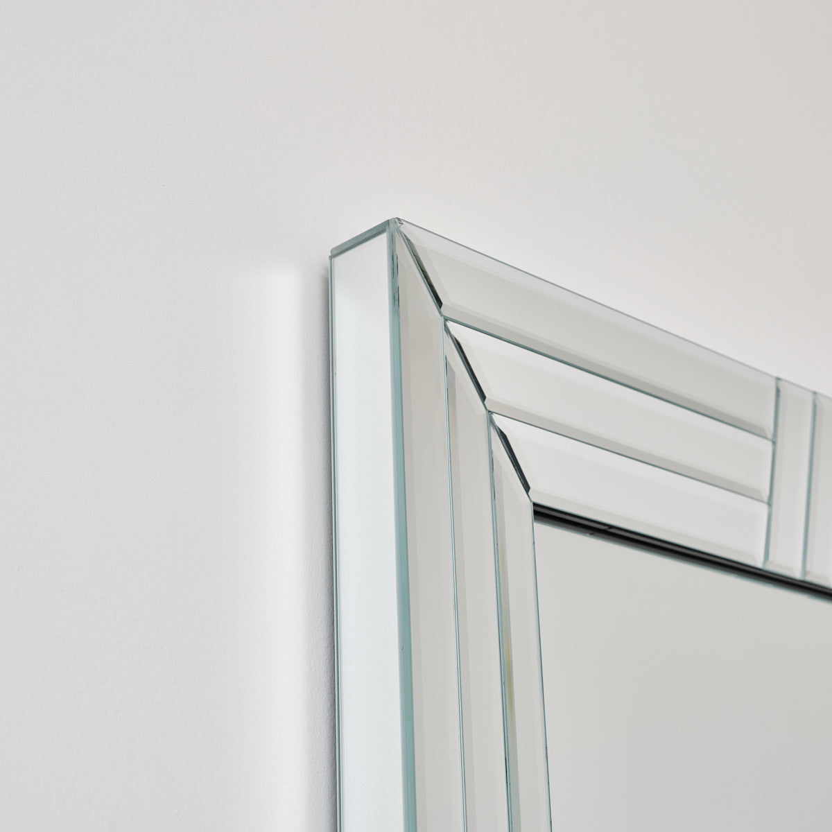 Large Frameless Bevelled Rectangular Wall Mirror 60cm x 90cm