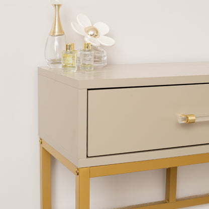 Large Two Drawer Console / Dressing Table - Liana Taupe Range