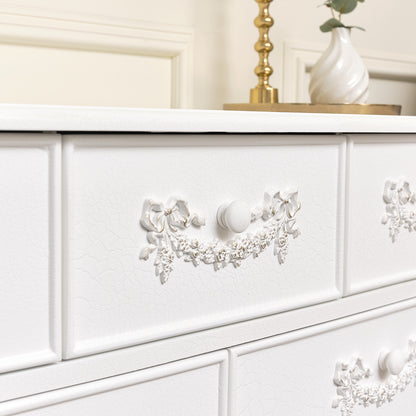 Antique White 7 Drawer Chest of Drawers - Pays Blanc Range