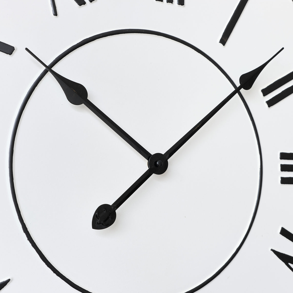 Large Metal Black & White Wall Clock 76cm x 76cm