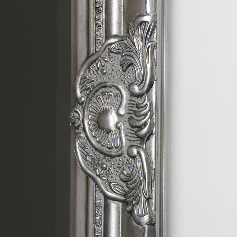 Tall Silver Mirror with Bevelled Glass - 47cm x 142cm