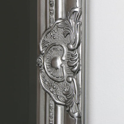Tall Silver Mirror with Bevelled Glass - 47cm x 142cm