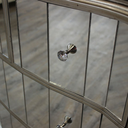 Mirrored 4 Drawer Chest of Drawers - Tiffany Range