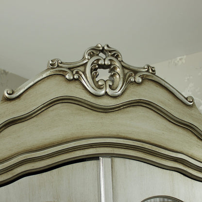 Silver Mirrored Double Wardrobe - Tiffany Range