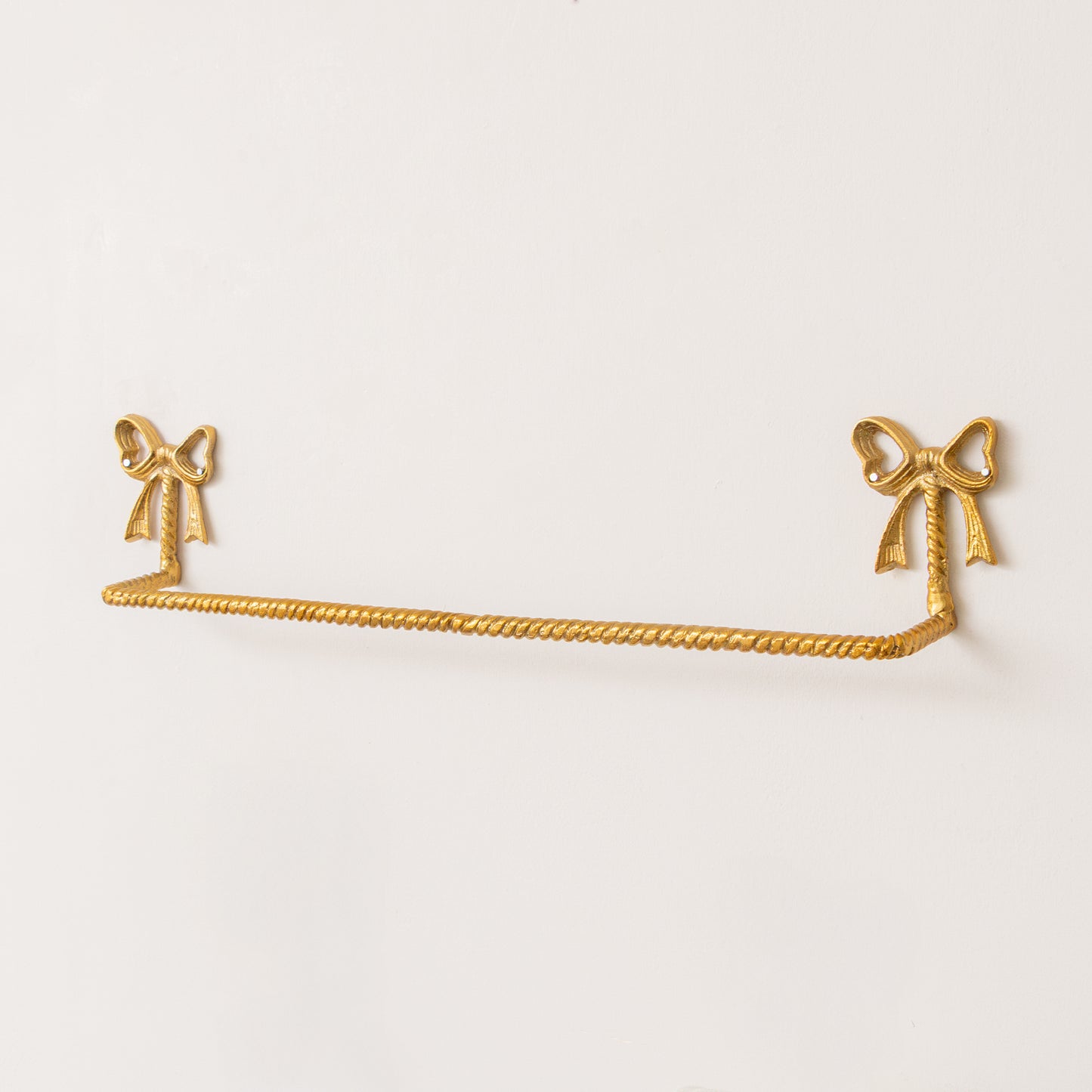 Metallic Gold Metal Bow Towel Rail