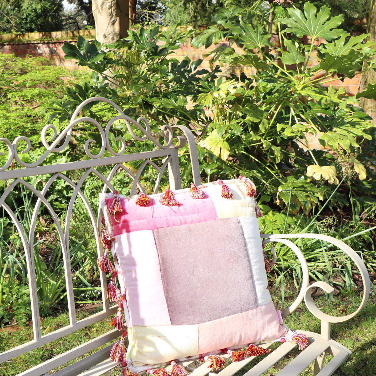 Rustic Vintage Metal Garden Bench