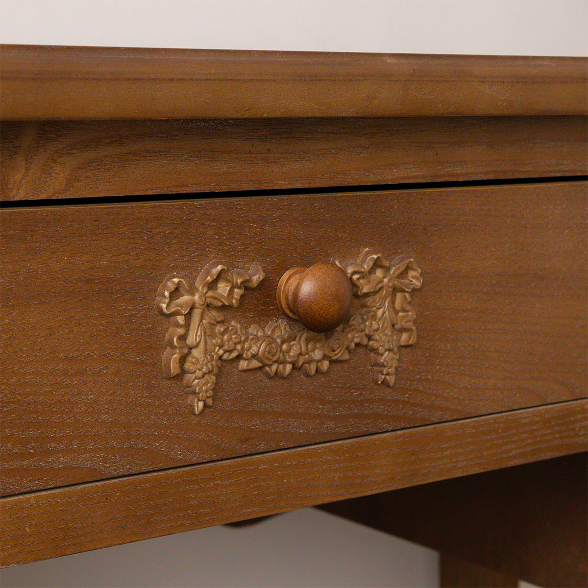 Wooden Dressing Table Desk with Triple Mirror and Stool - Pays Du Bois Range
