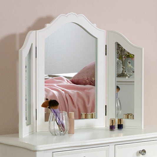  White Tabletop Vanity Mirror - Victoria Range 