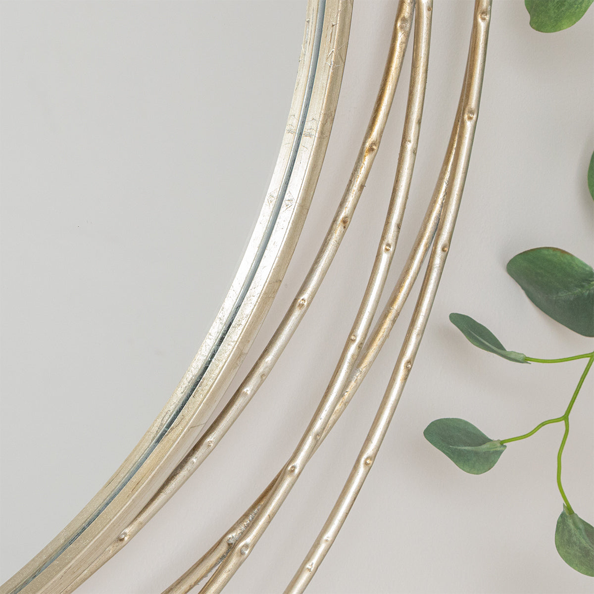Large Round Champagne Swirl Mirror 92cm x 92cm