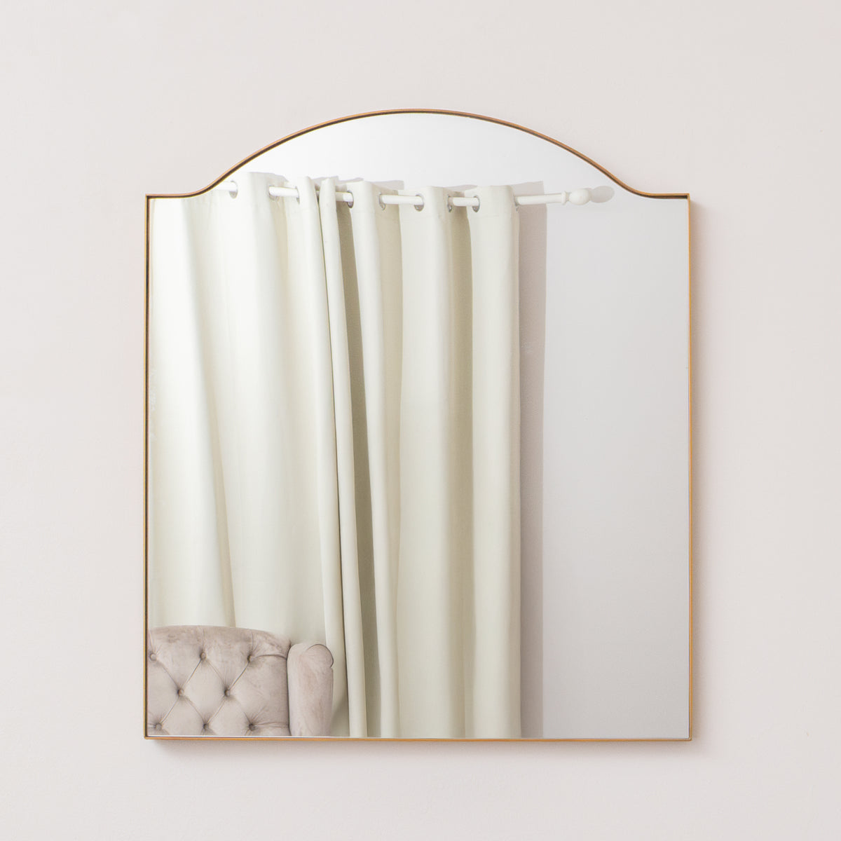 Antique Gold Metal Framed Wall Mirror - 50cm x 65cm