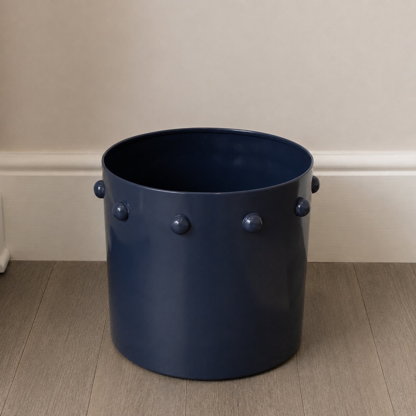 Large Navy Blue Bobbled Planter Pot - 28cm x 23.5cm