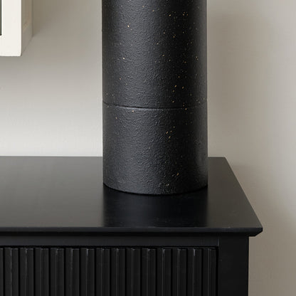 Large Black & Gold Speckled Jug Vase - 42cm