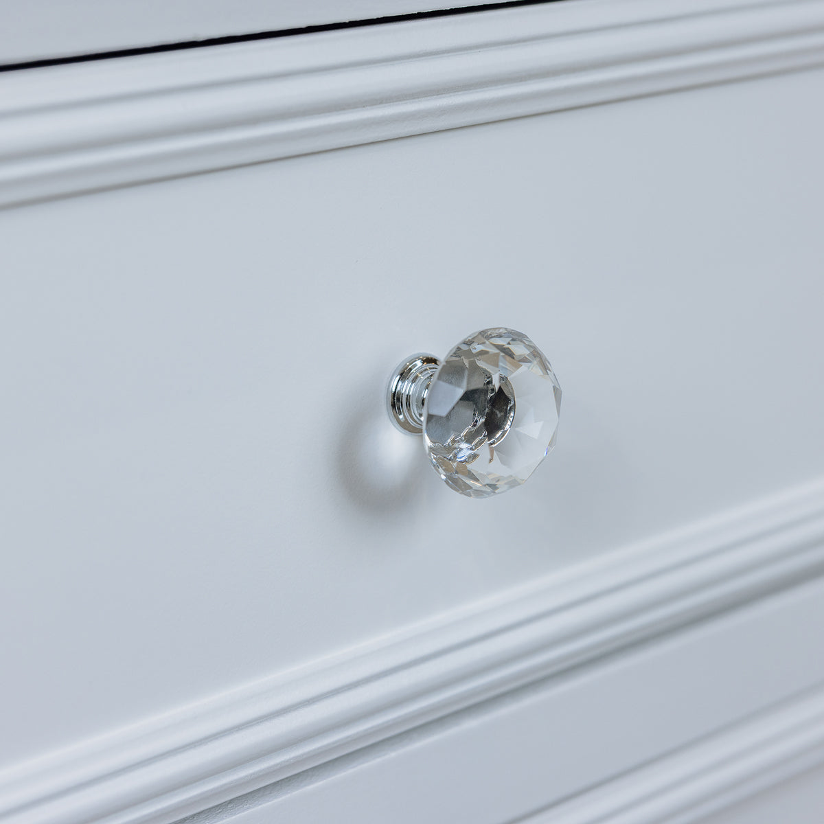 Pair of White 3 Drawer Bedside Tables - Victoria Range
