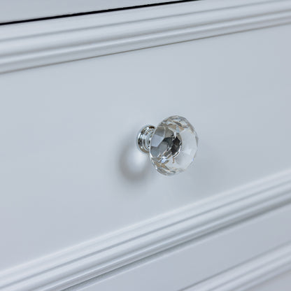 Pair of White 3 Drawer Bedside Tables - Victoria Range