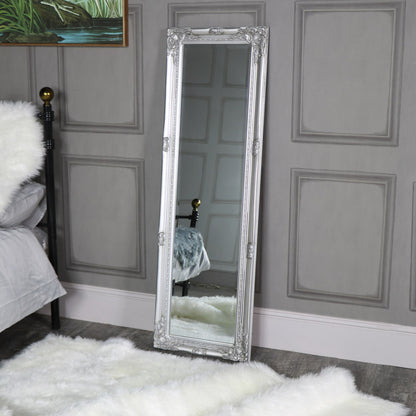 Tall Silver Wall / Leaner Mirror - 47cm x 142cm