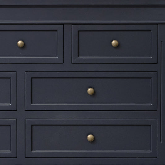  Large Navy Black 7 Drawer Chest of Drawers - Daventry Navy Black Range 