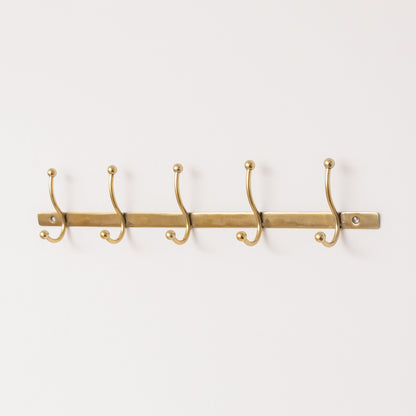 Antique Gold Metal Wall Hook Rail - 49cm