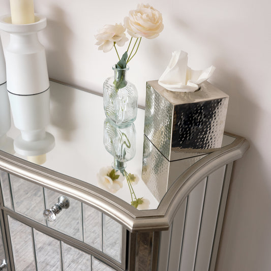  Small Mirrored Storage Sideboard - Tiffany Range 