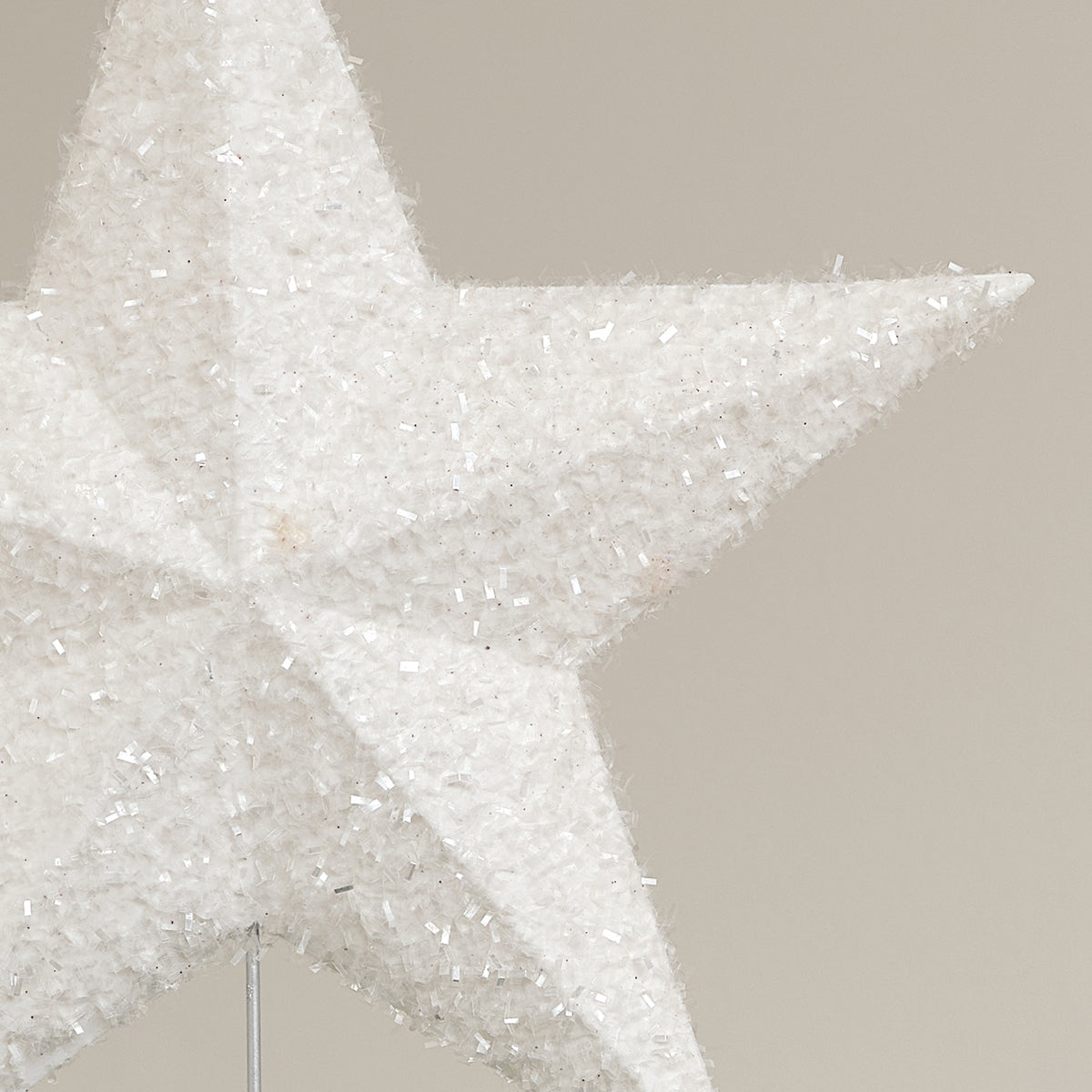 White Sparkly Star Christmas Tree Topper