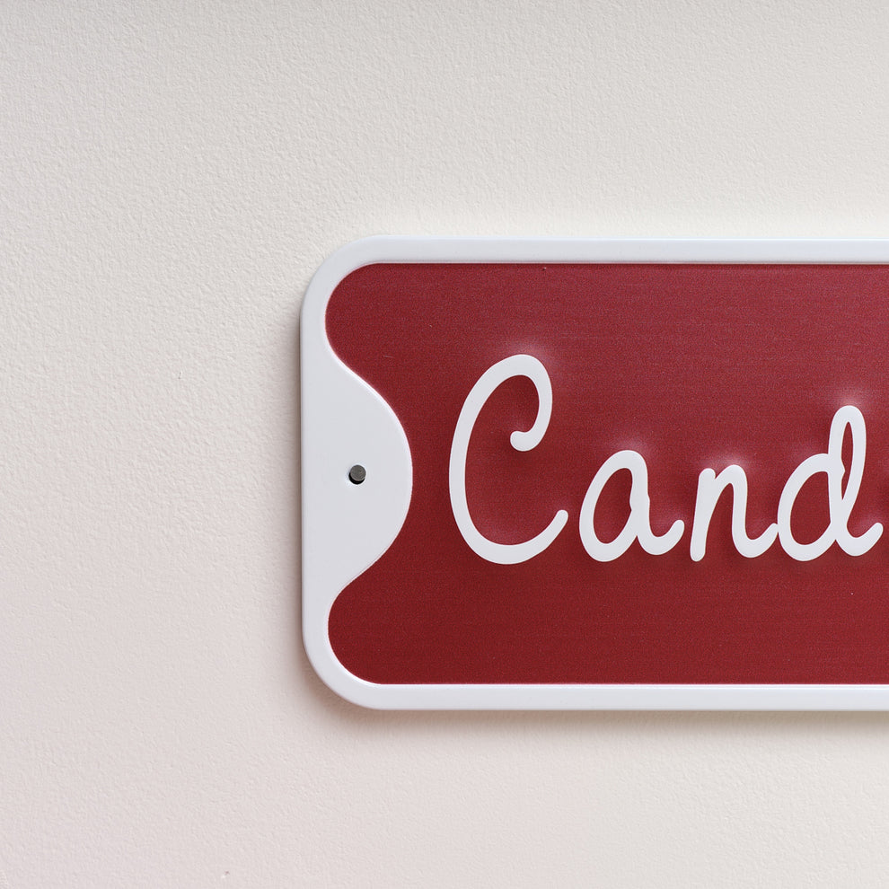 Red and White Candy Cane Lane Decorative Sign – Windsor Browne