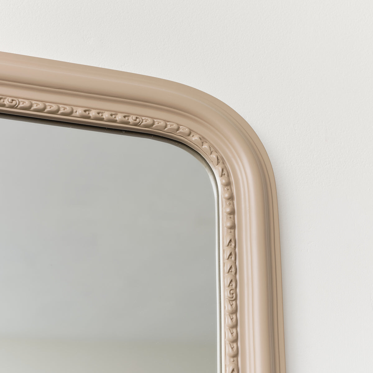 Taupe Grey Arch Wall Mirror 70cm x 40cm