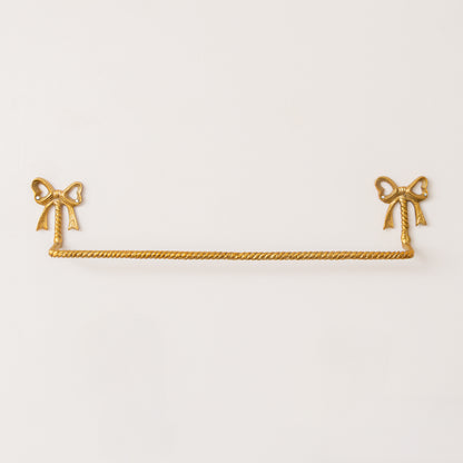 Metallic Gold Metal Bow Towel Rail