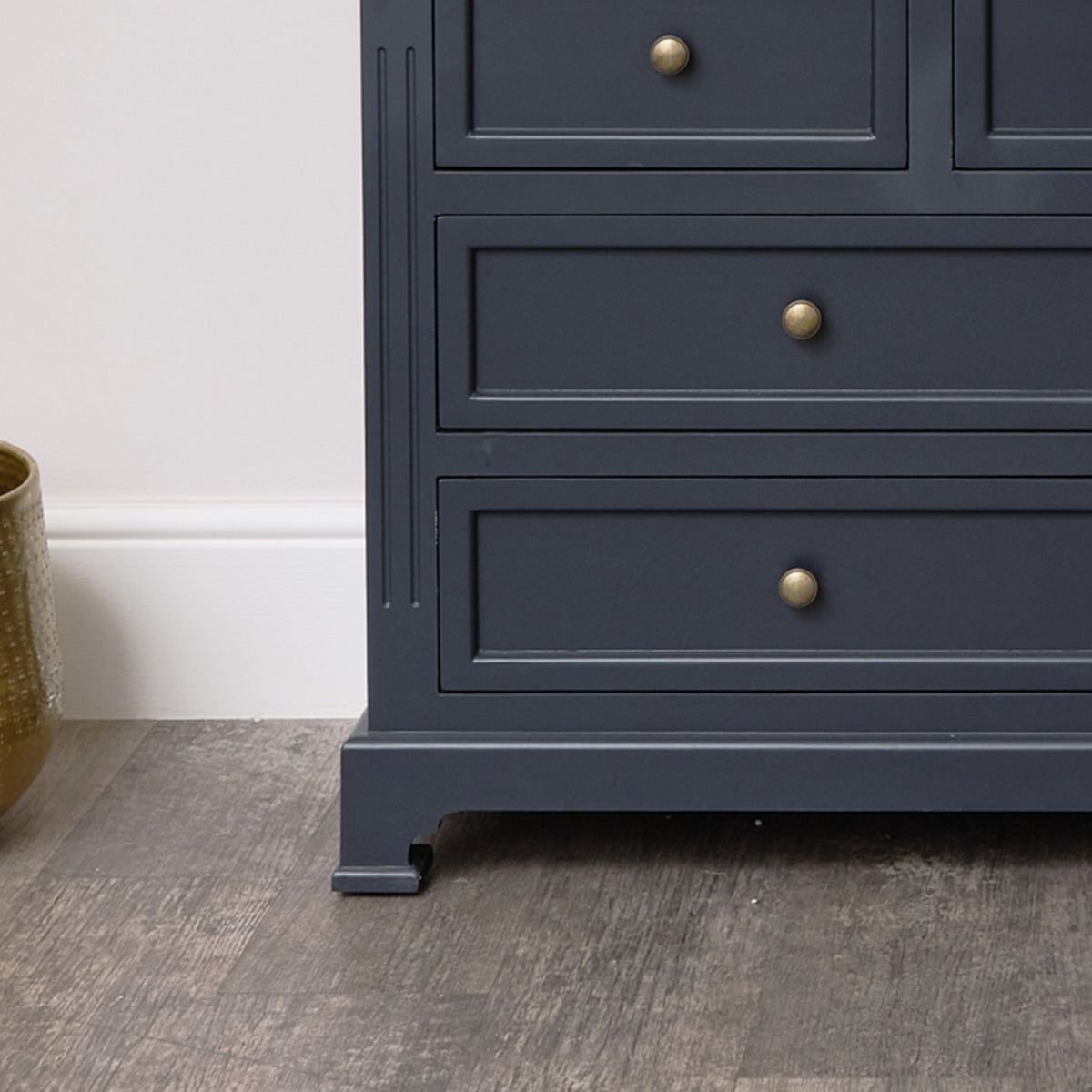 Large Navy Black 7 Drawer Chest of Drawers - Daventry Navy Black Range