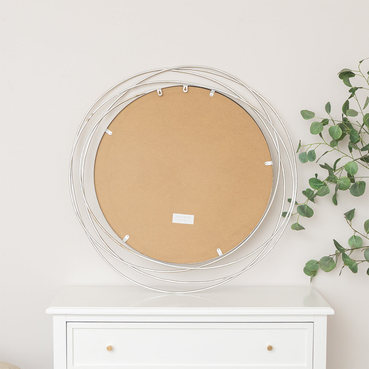 Large Round Champagne Swirl Mirror 92cm x 92cm