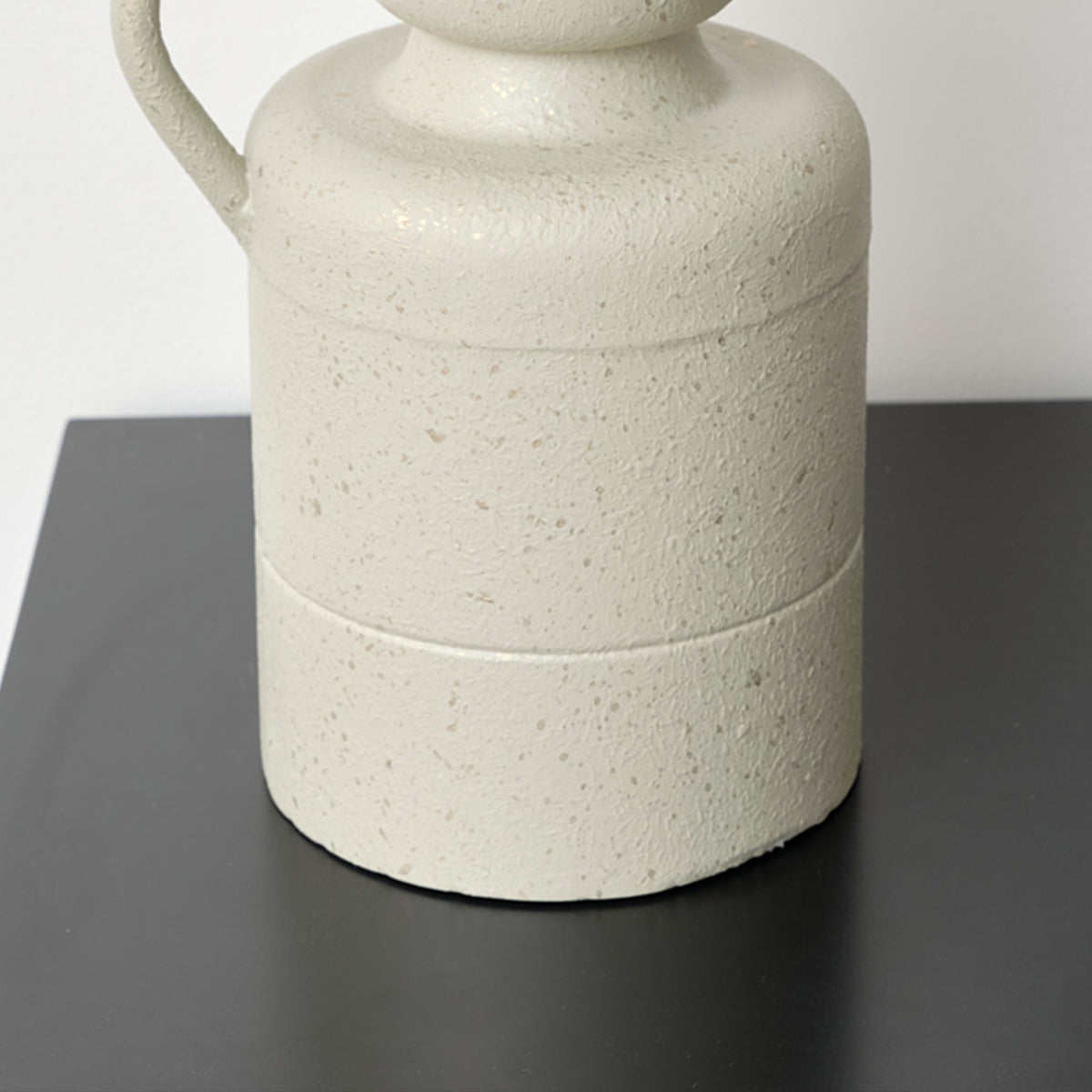 Medium Taupe Green & Gold Speckled Jug Vase - 26cm