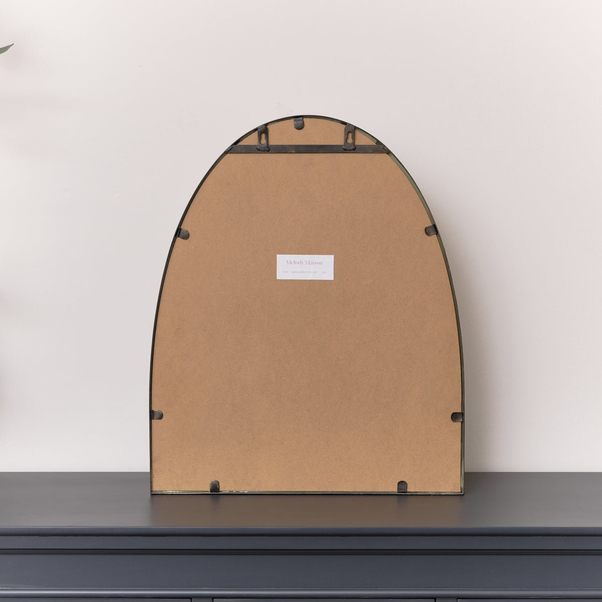 Arched Gold Mirror With Mirrored Shelf - 50cm x 60cm
