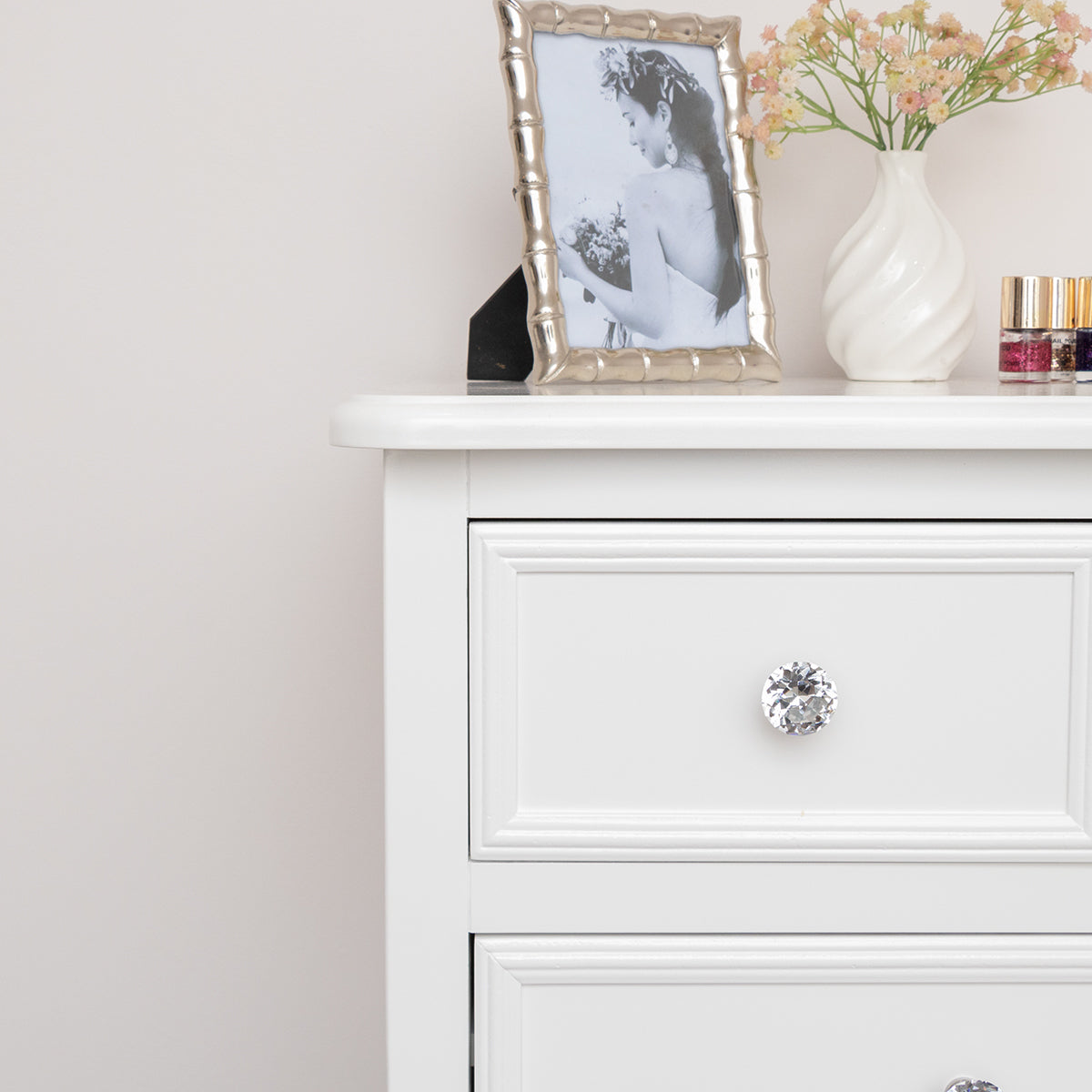 Large White Chest of 6 Drawers - Victoria Range