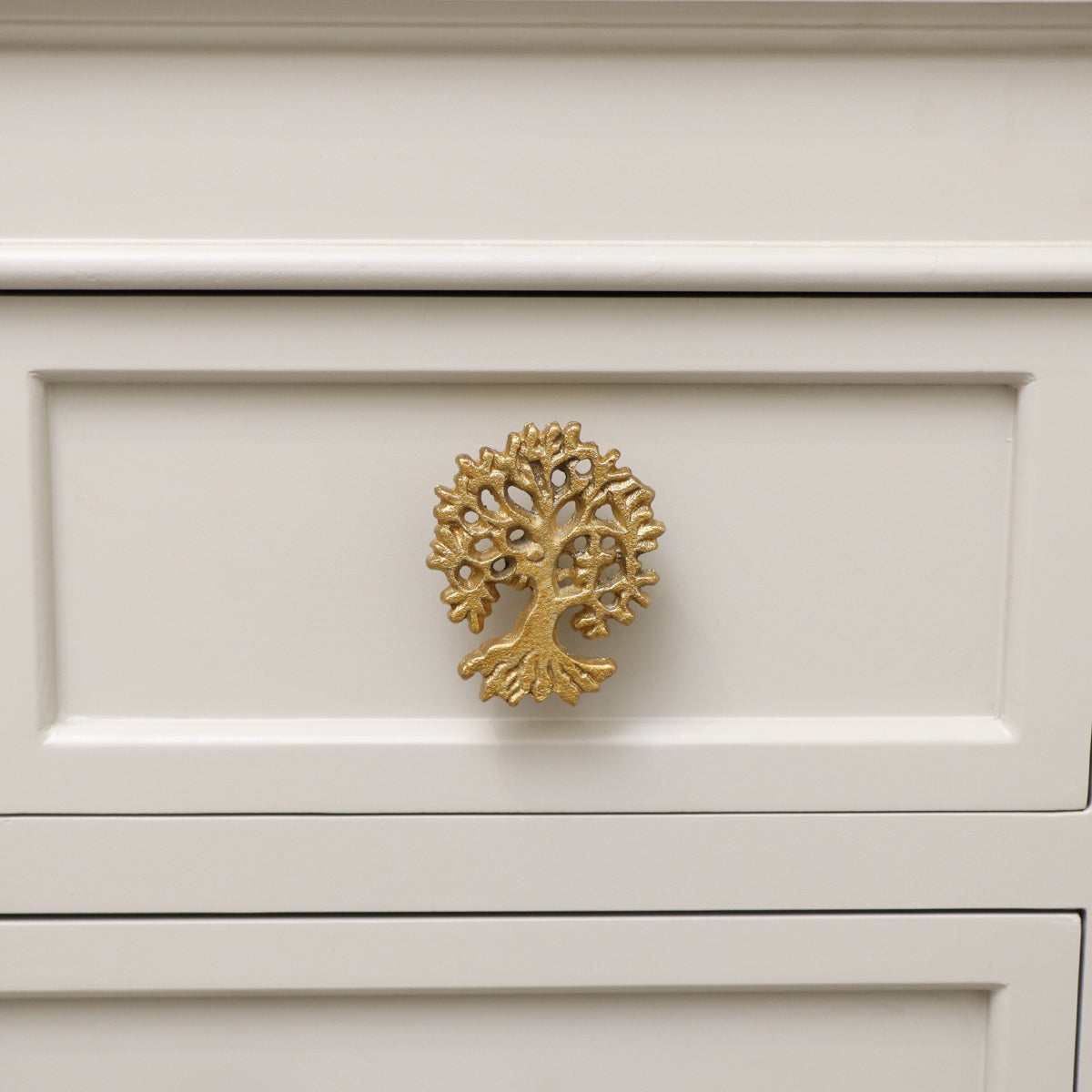 Antique Gold Oak Tree Drawer Knob