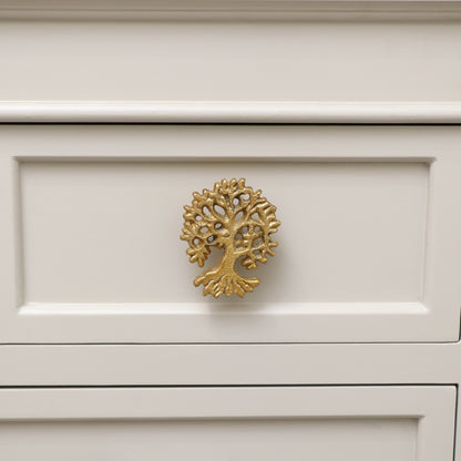 Antique Gold Oak Tree Drawer Knob