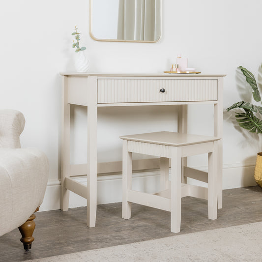  Dressing Table & Stool Set - Hales Taupe Range 