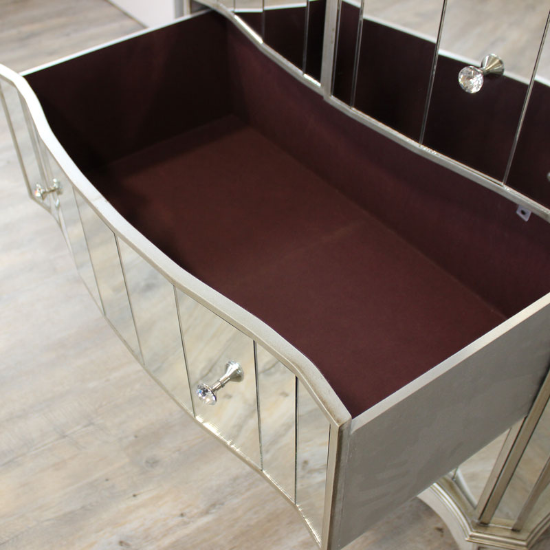 Mirrored 4 Drawer Chest of Drawers - Tiffany Range