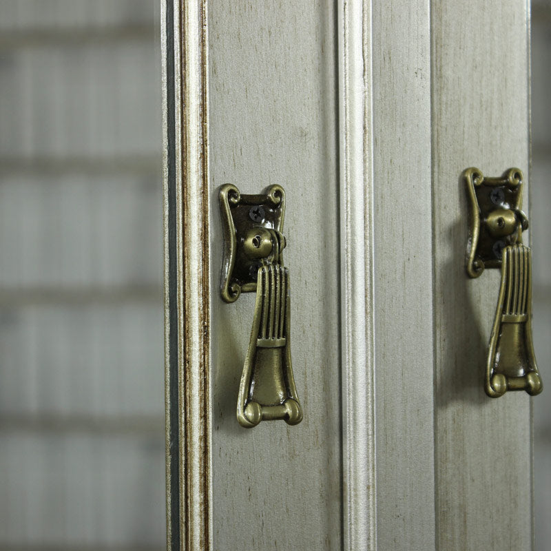 Silver Mirrored Double Wardrobe - Tiffany Range