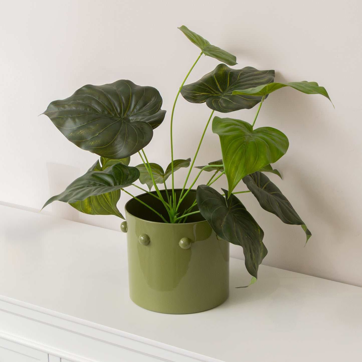 Medium Sage Green Bobbled Planter Pot - 18.5cm x 22cm