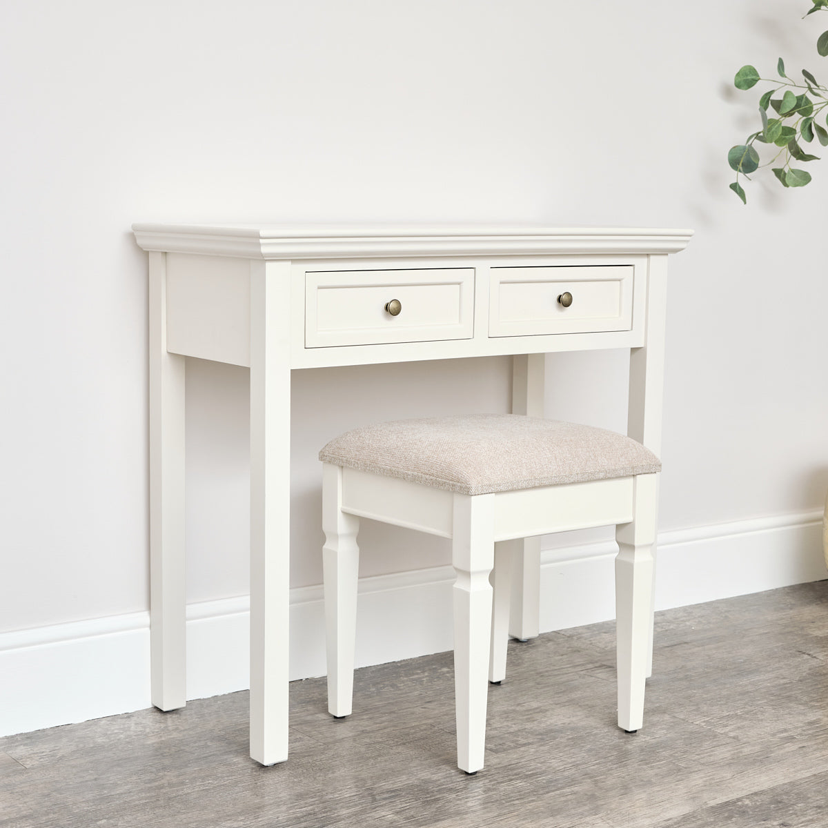 Large Dressing Table, Mirror & Stool Set - Daventry Ivory Range